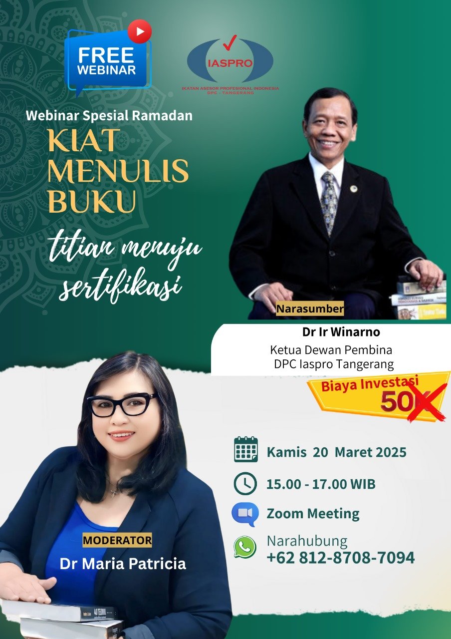 Ikuti seri webinar IASPRO Tangerang, dari kecantikan hingga keterampilan komunikasi, untuk tingkatkan kemampuan di bulan Ramadhan.