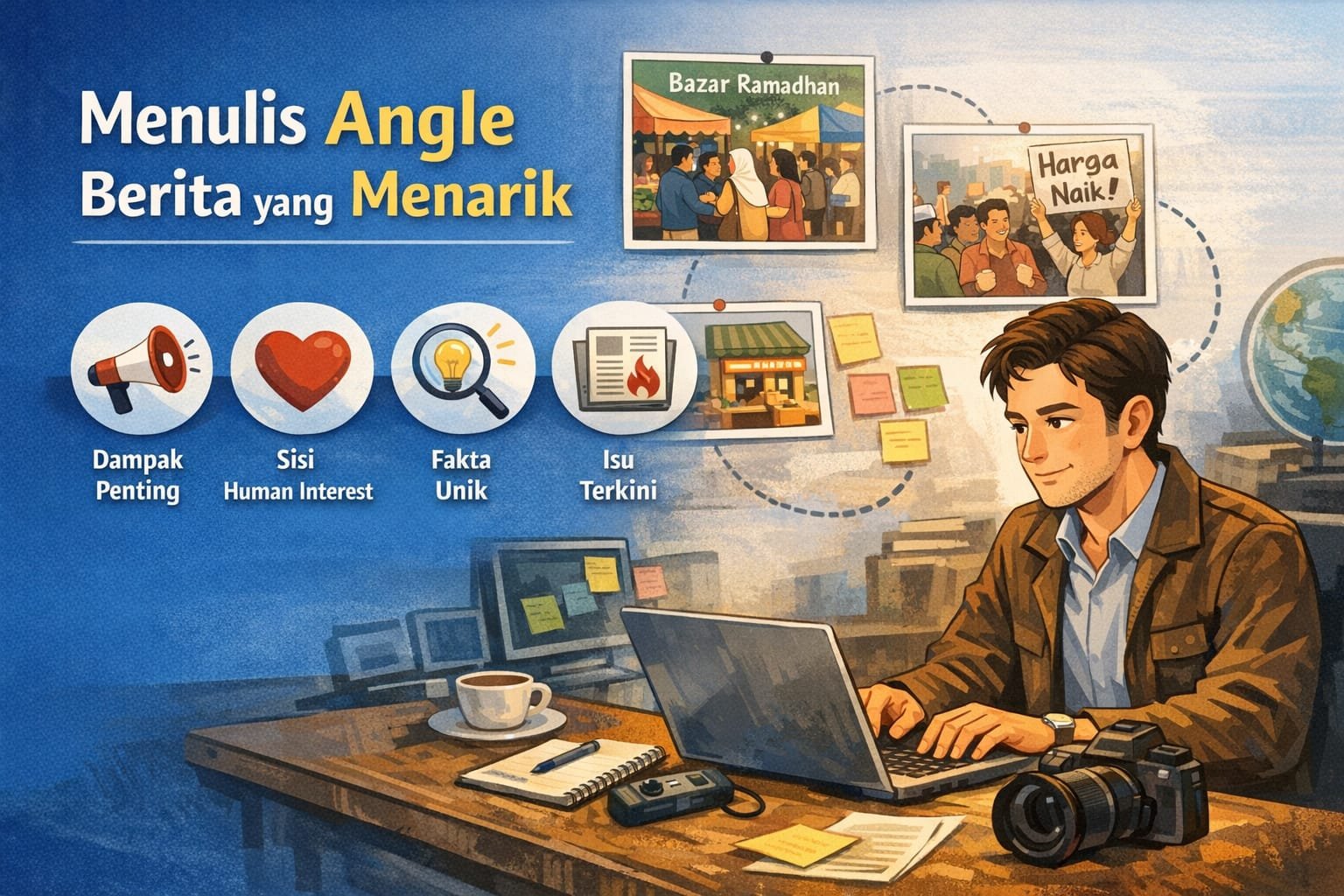 Bahasa berita membantu menyampaikan informasi secara jelas, singkat, dan akurat sehingga mudah dipahami oleh pembaca.